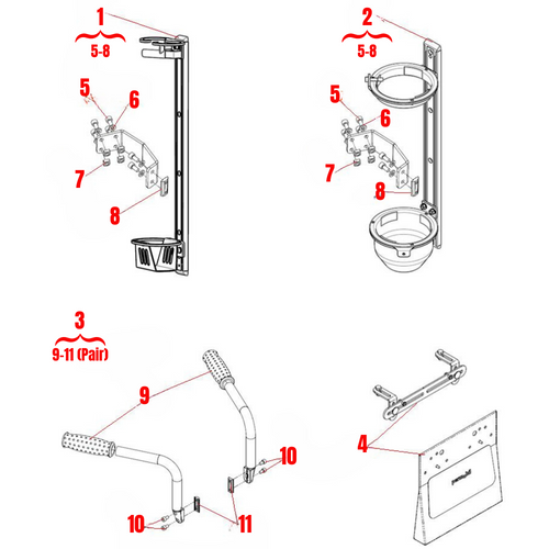 Corpus Crutch,O2 Holder,Push Handles,Armrest Pouch